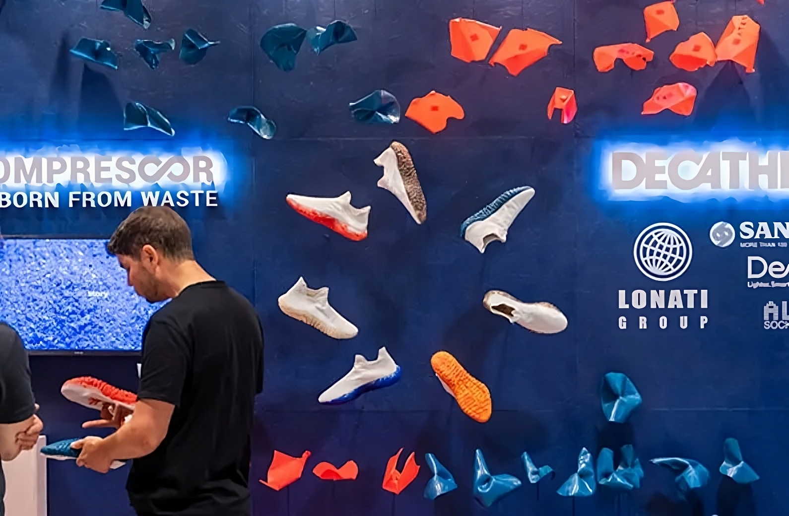 : The Lonati Group has partnered with Decathlon​, one of the world’s largest sports companies,​​ ​and technology giant HP to create a new manufacturing concept that offers a sustainable approach to knitted shoe manufacturing.