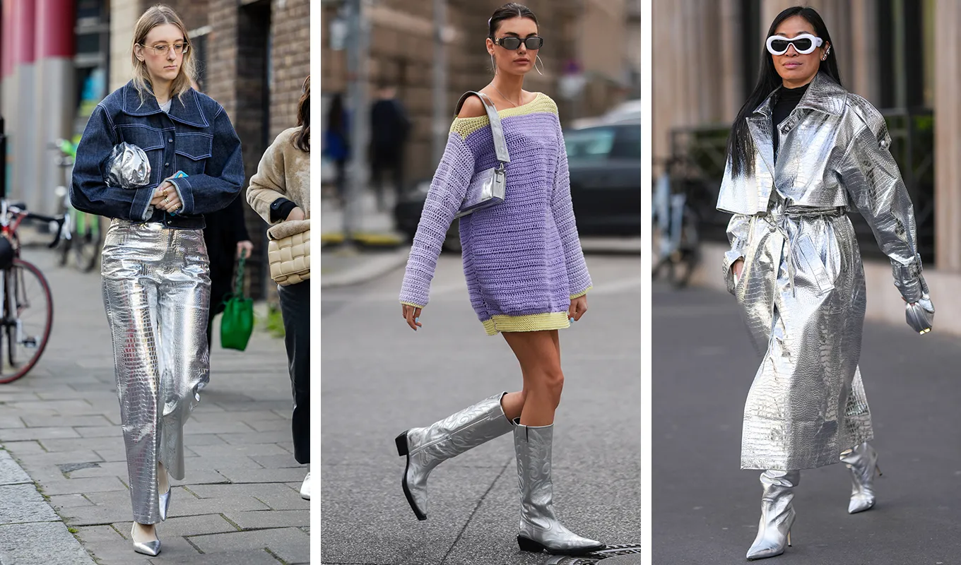 Fig: Lurex mesh boots and spectacles chrome frame at F/W 24-25 Source: PureWow